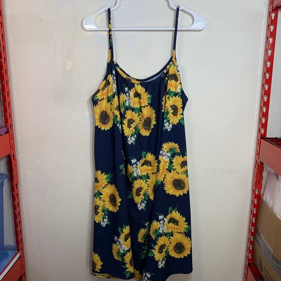 Women's Summer Sleeveless Sunflower Print Size L - Picture 7 of 10